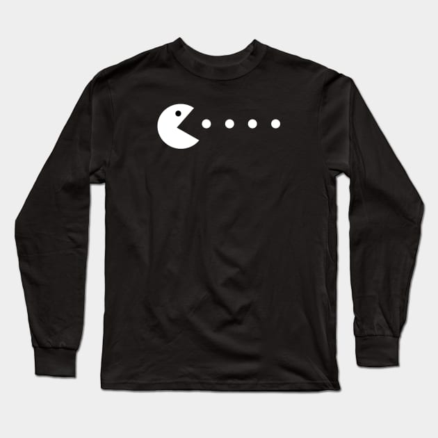 Pacman White Long Sleeve T-Shirt by Sassify